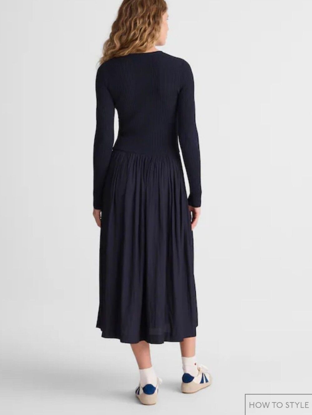 NWT Madewell Addie Ribbed Scoopneck Midi Dress Black Long Sleeve Size M - Picture 11 of 13